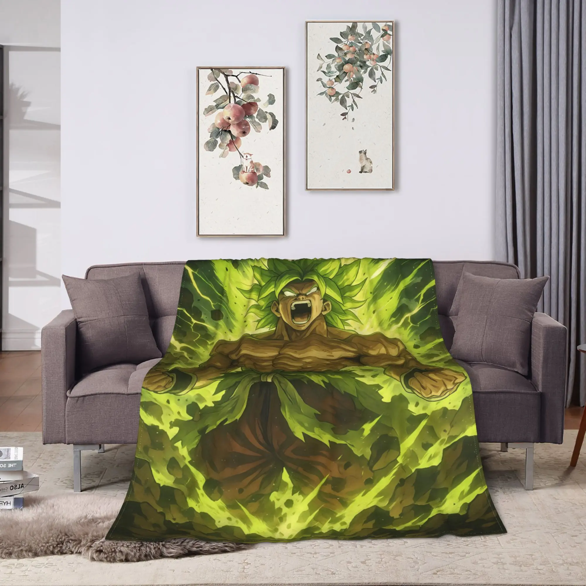 D-Dragon B-Ball 3D Japanese Anime Warm Blanket  Students Plush Bedding Throws Fluffy Couch Bed Flannel Bedspread Sofa Bed Cover