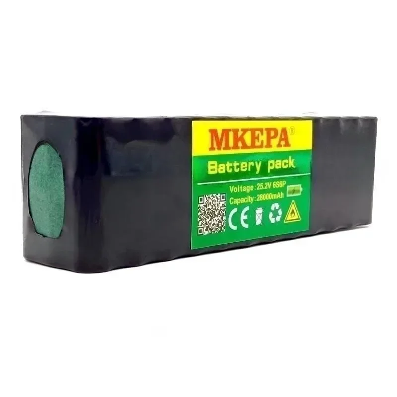 MKEPA 6S6P 25.2V 28000mAh 18650 lithium battery pack batteries for electric motor bicycle scooter wheelchair cropper with 40ABMS