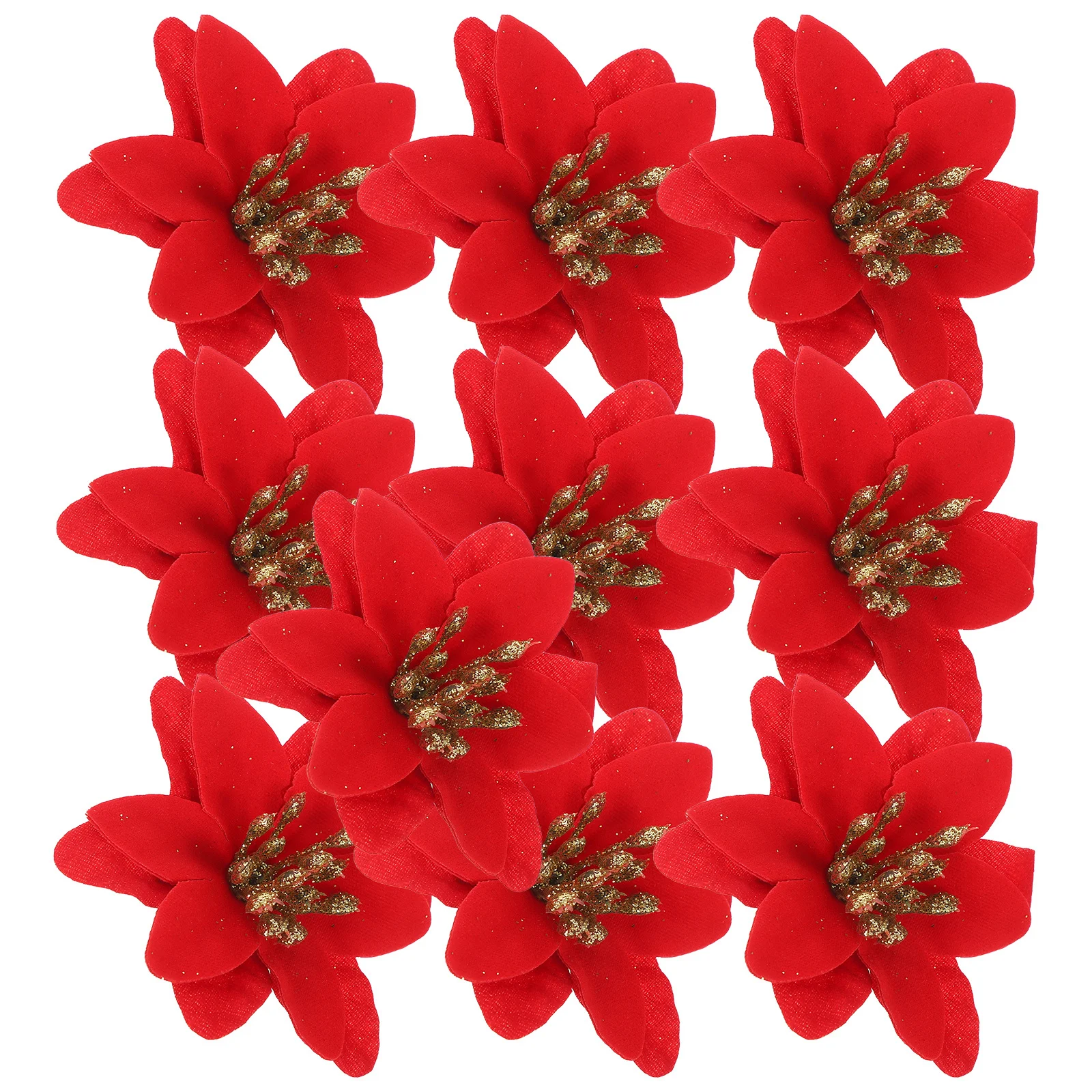 

10Pcs Xmas Artificial Flower Simulation Decoration for Christmas Garland Tree Party Home Decoration Christmas Artificial Flower