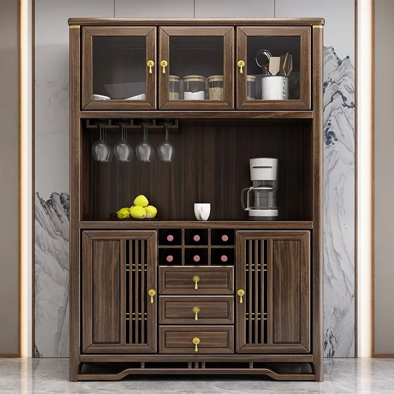side New light luxury two-door locker Household dining room against the wall Tea cabinet Wine