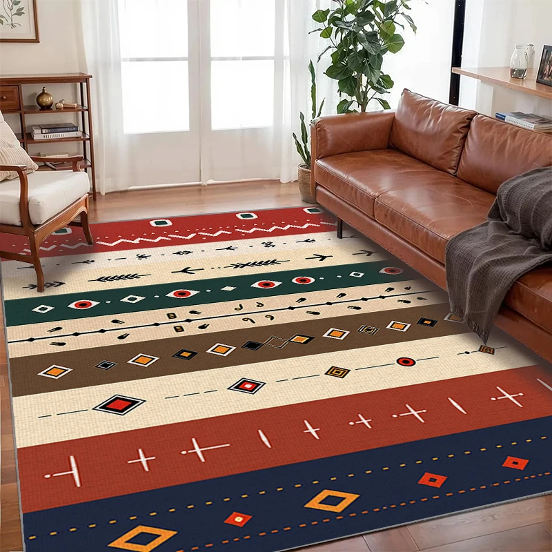 VIKAMA Luxury Moroccan Crystal Low Pile Area Rug-Geometric Hypoallergenic , Non-Slip for Office, Hotel & Lounge Floor Decor