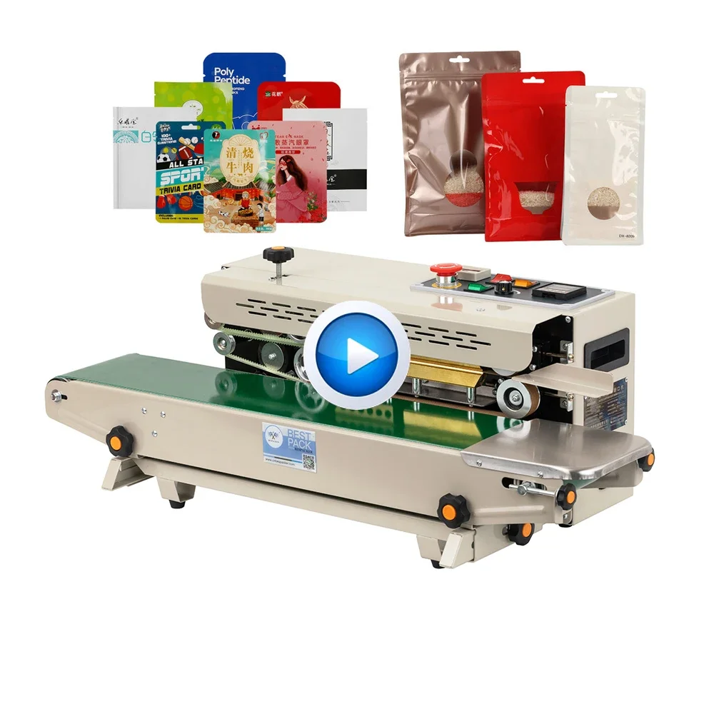 Bespacker FR-880 Automatic continuous plastic bag heat sealer sealing machine for aluminum foil plastic bag