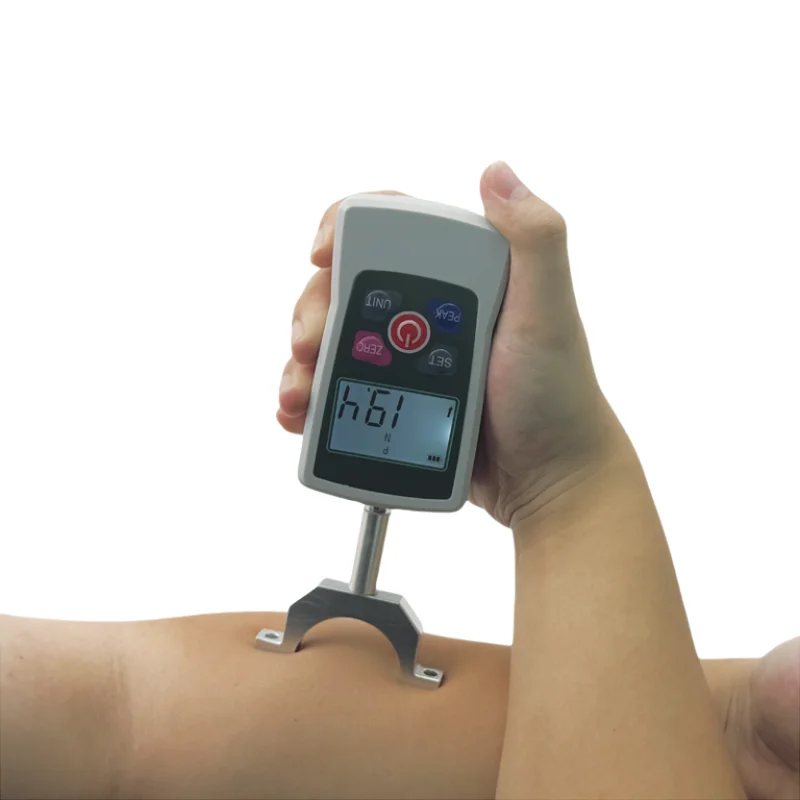Digital Muscle Force Gauge Push Pull Gauge Tester Set Portable Force Meter with Auto Backlight Power-Off