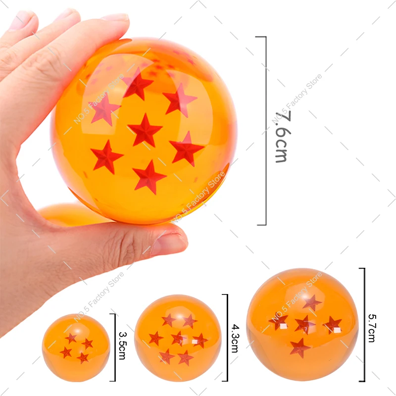 Dragon Ball Z Crystal Ball figura de Anime 1 2 3 4 5 6 7 estrellas Shenron Wish Balls accesorios de Cosplay decoración de escritorio coleccionable