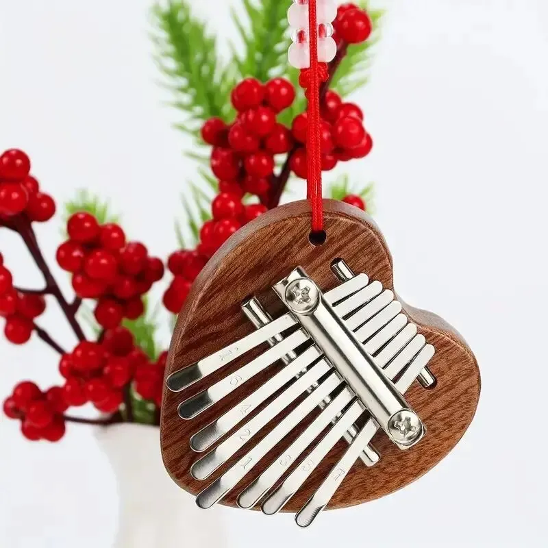 8 Key Mini Kalimba High Quality Exquisite Finger Thumb Piano Marimba Musical Good Accessory Pendant Gift,Valentine's Day