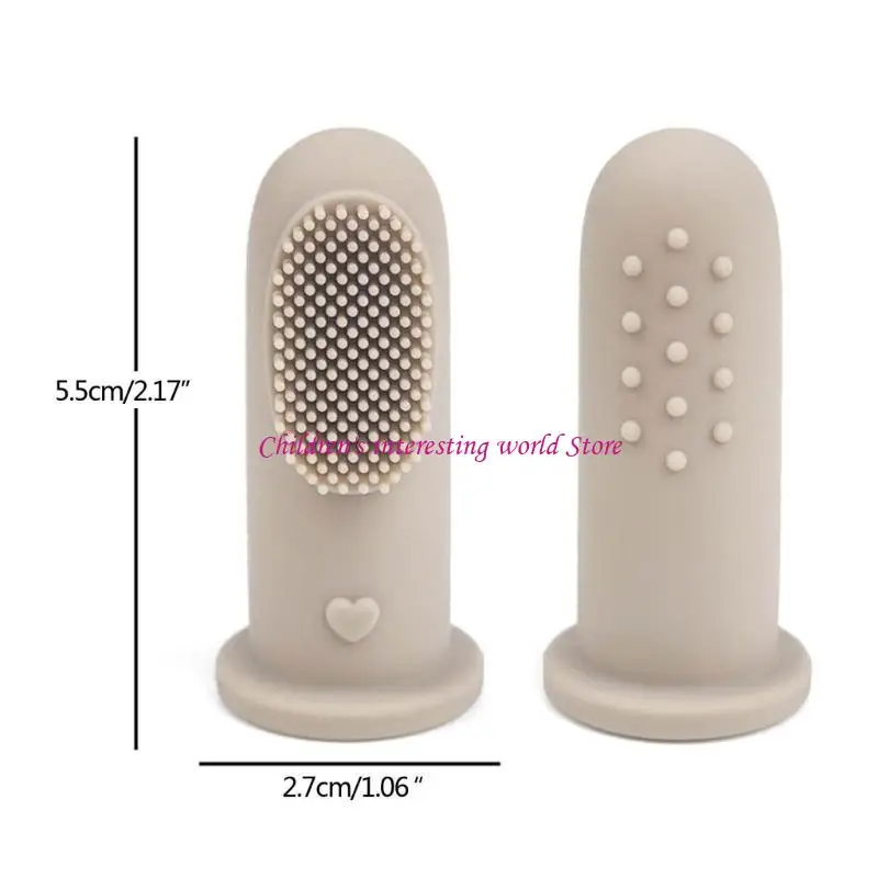 แปรงสีฟันนิ้วซิลิโคนเกรดอาหารเด็กวัยหัดเดินฟันทำความสะอาดแปรงดูแลช่องปาก 425F 425F