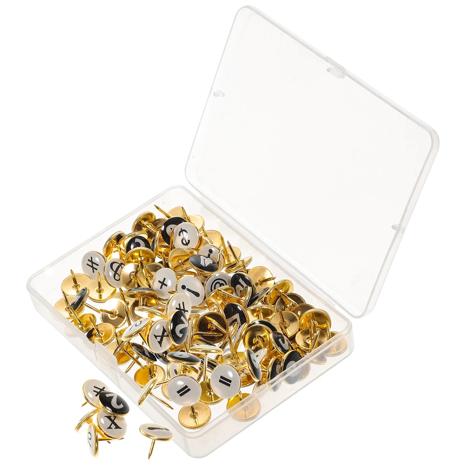 104 قطعة دبابيس الضغط الصغيرة الإبهام المسامير اللوازم المكتبية لوحة الإعلانات دفع دبوس متعدد علامة مسامير الإبهام الزخرفية