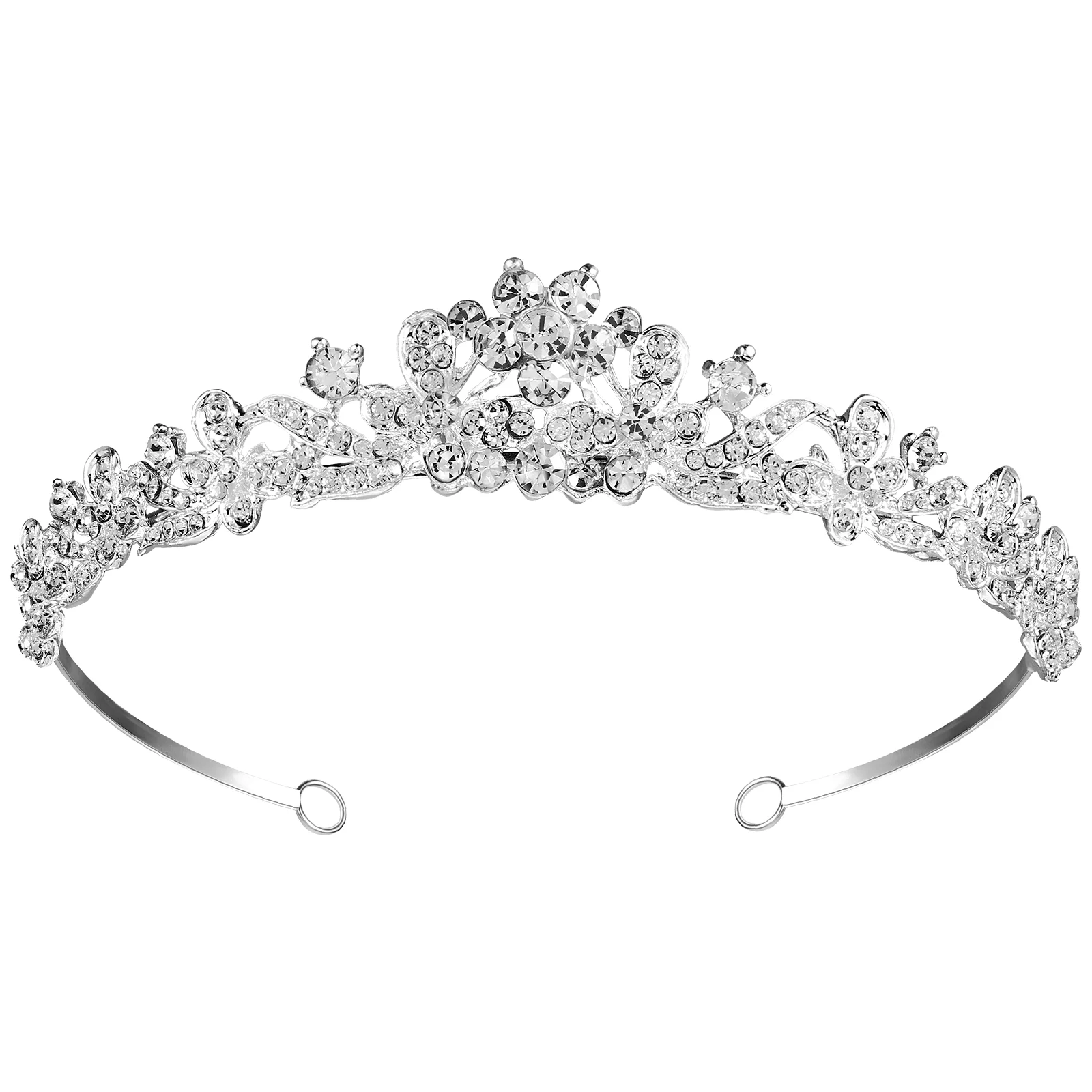 

Alloy Bridal Hair Loop Women's Headband Bride Tiara Rhinestone Accessories Tiaras for