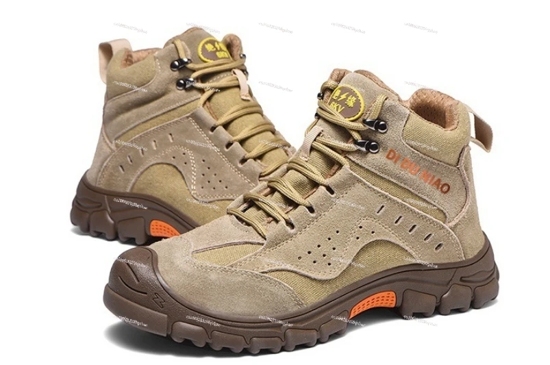 

winter work shoes with steel toe high top work safety sneakers anti puncture warm protective shoes anti slip winter work boots