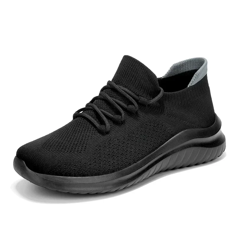 Men's Casual Walking Sneakers Running Shoes Couple Flying Woven Surface Breathable Sneakers Comfortable Casual Sports Shoes