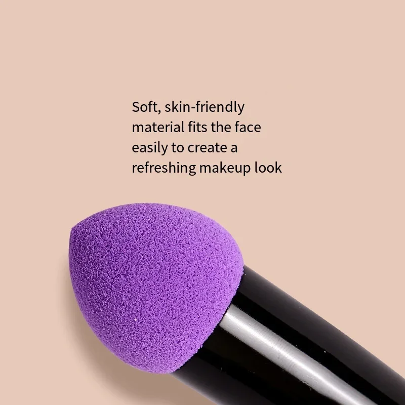 1 brocha profesional para colorete de doble punta, esponja de maquillaje para mujer, pluma cosmética Imagic para esponjas en polvo, brochas para colorete y base