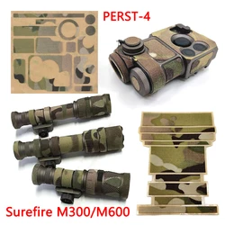 M300/M600 Flashlight Camouflage Sticker For Surefire M300B M300V M600B M600V M600DF KW PL  V2 Scout Light Perst 4 Wrap Protect