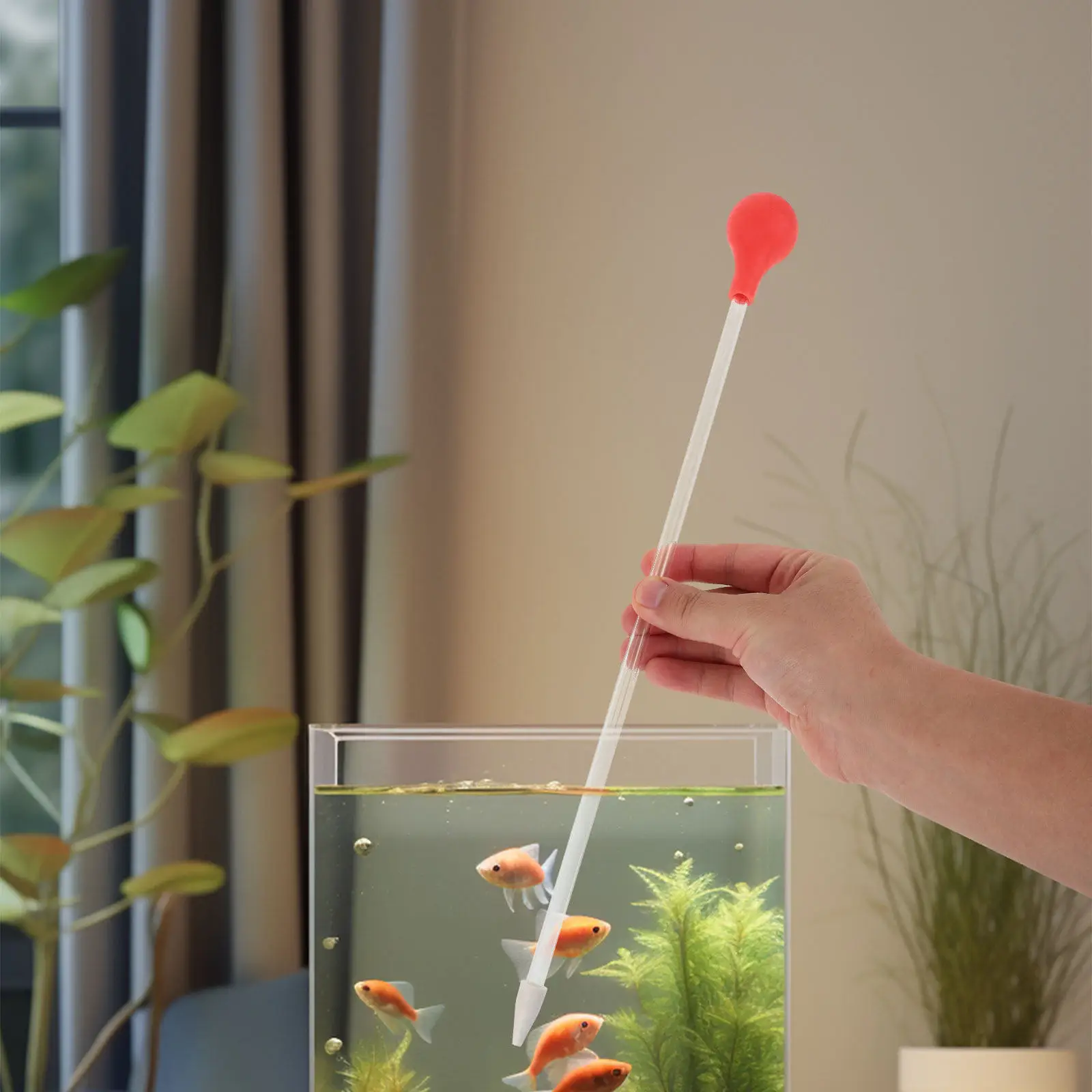 Coral Feeder Long Tube Soft Head Aquarium Feeder Fish Tank Cleaner Liquid Fertilizer Dispenser Waste Remover Manual Cleaning