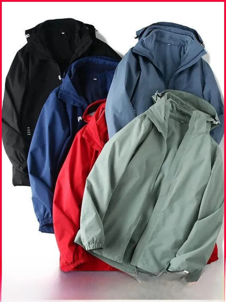 

Универсальный уличный теплый халат, съемная внутренняя мужская пригородная осенне-зимняя теплая футболка-в-одному, модный тюнер из полиэфирного волокна