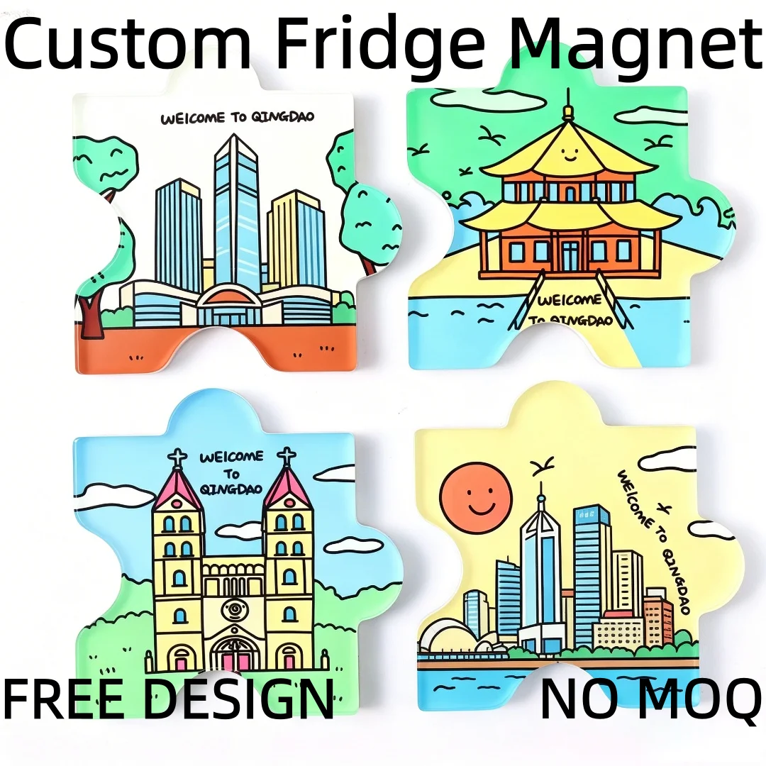 Custom Acrylic Jigsaw Fridge Magnet High Definition Printing Creative Personalized DIY Photo Commemorative Gift Unique Design
