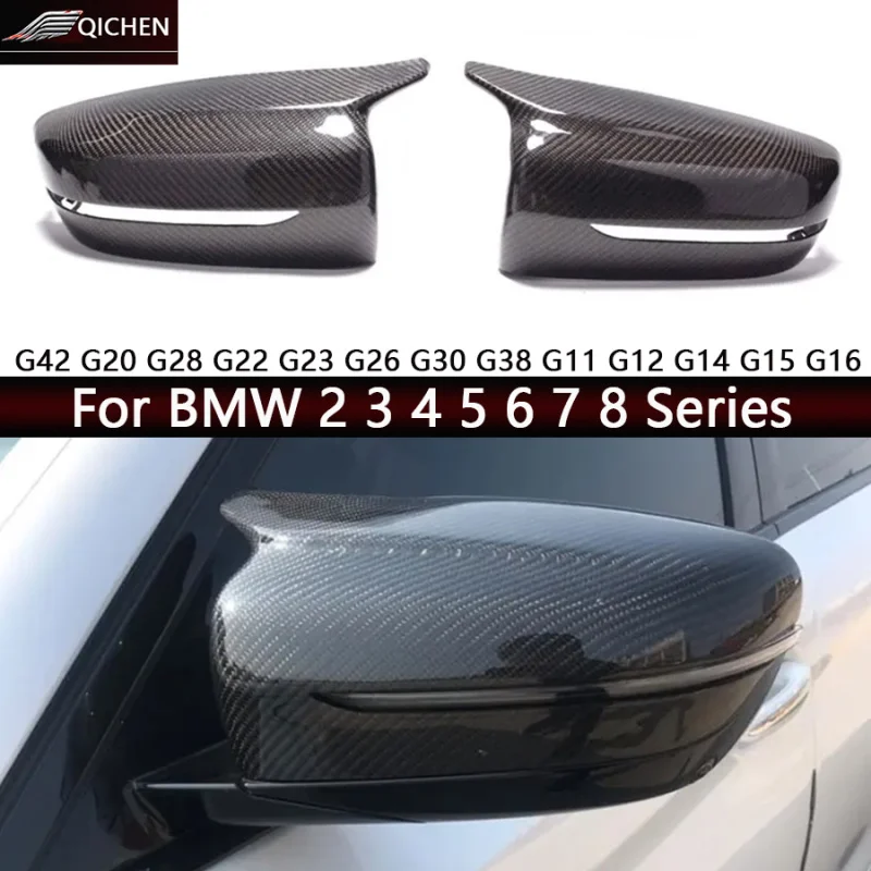 ل BMW 5 7 سلسلة G30 G38 G11 G12 540 530 730 740li ترقية قذائف غطاء الرؤية الخلفية ألياف الكربون الحقيقية مرآة الرؤية الخلفية غطاء #1