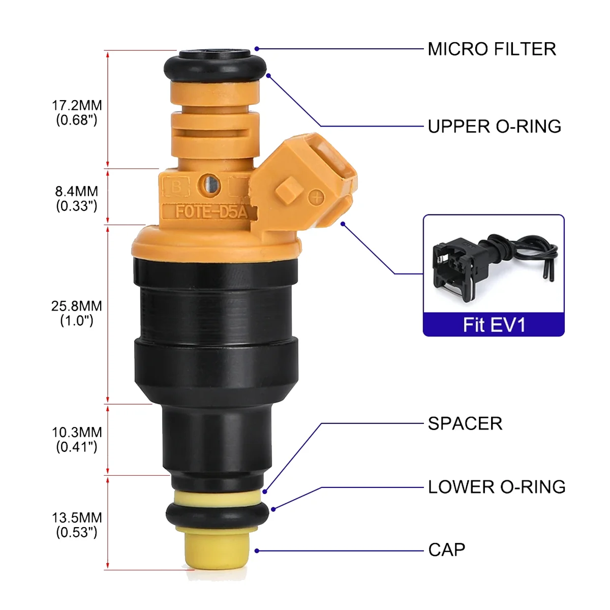 Flow Matched 0280150943 Fuel Injectors for Ford 4.6 5.0 5.4 5.8 Mustang F-150 F-250 F-350 E-150 E-250