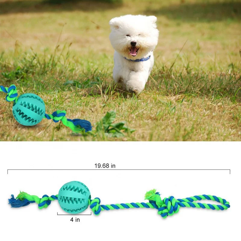 

Bite-Resistant Rubber Dog Toys Watermelon Ball Wearing Hand Rope Pet Interaction Toy Ball
