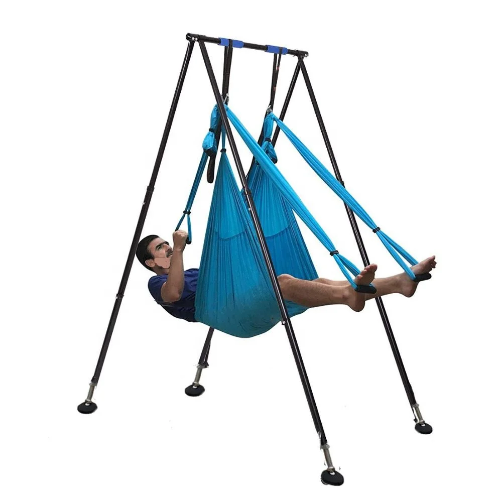 Heavy-Weight Stainless Steel Aerial Yoga Rig Frame Stand Indoor and Outdoor for Hanging Swings and Hammock Chairs