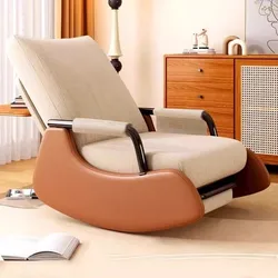 Lunch Break Rocking Chair Recliner Lazy Person Sofa Balcony Single Adult Home Leisure Lazy Person Chair Can Sleep Latex Cushion