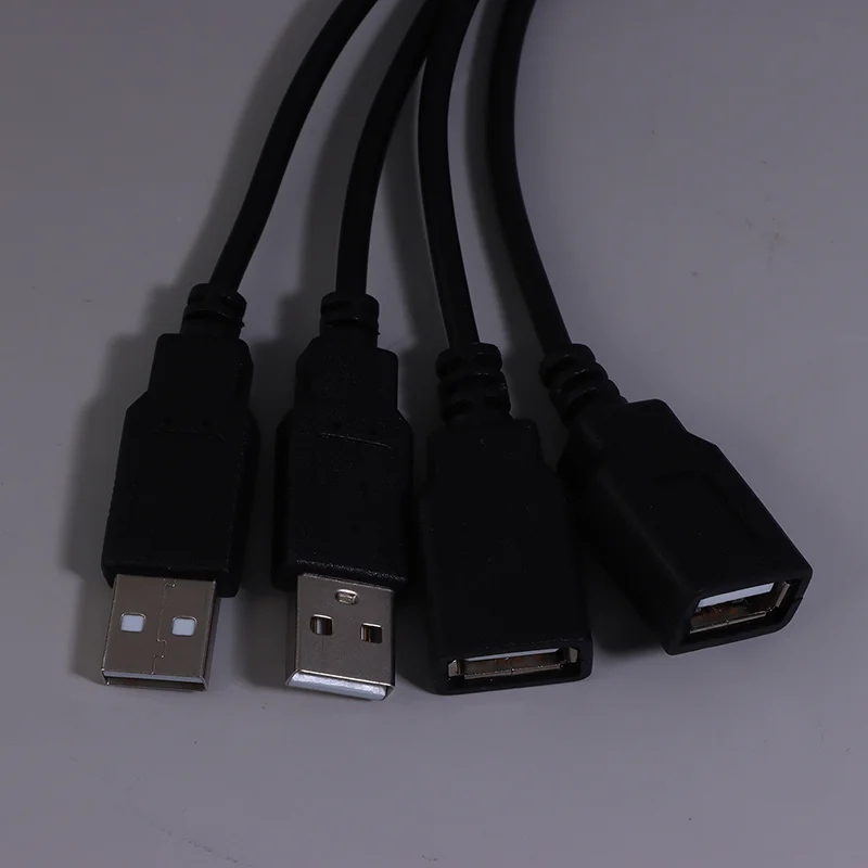 30cm 1PC Power Supply Cable 2 Pin USB 2.0 A Female Male 4 Pin Wire Jack Charger Charging Cord Extension Connector DIY 5V Line