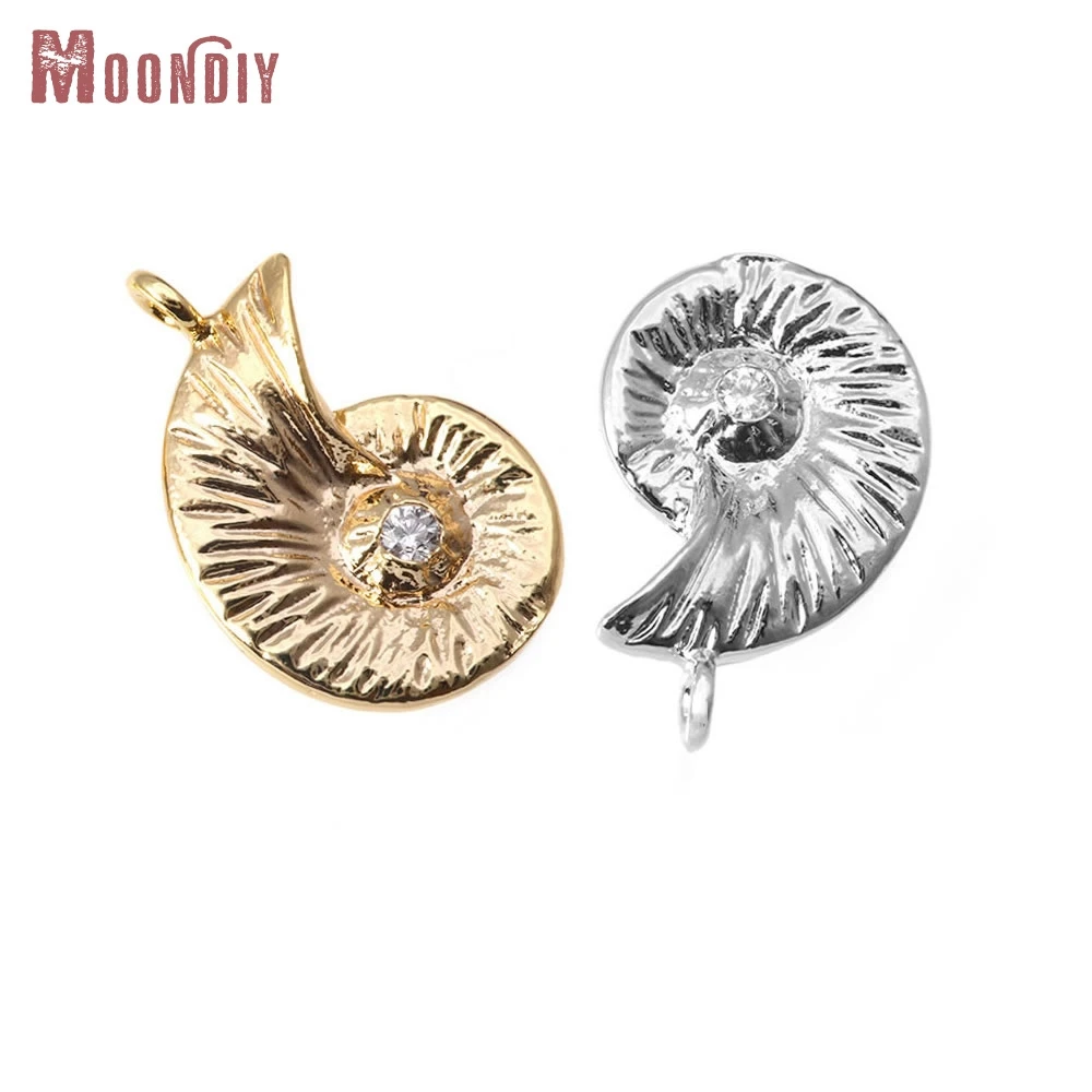 

4 шт., 17x11 мм, 18-каратное золото, латунь и циркон, подвески в виде раковины, подвески, высокое качество, ожерелье «сделай сам», серьги, аксессуары для изготовления ювелирных изделий