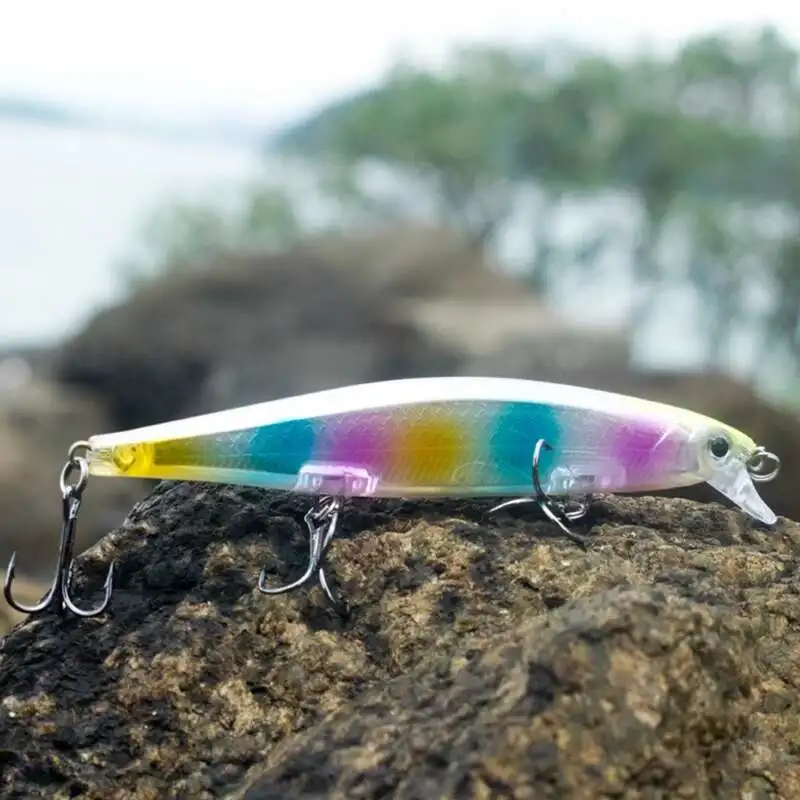 Señuelo Minnow 3D con ojos realistas y ganchos afilados para perca - imagen 3