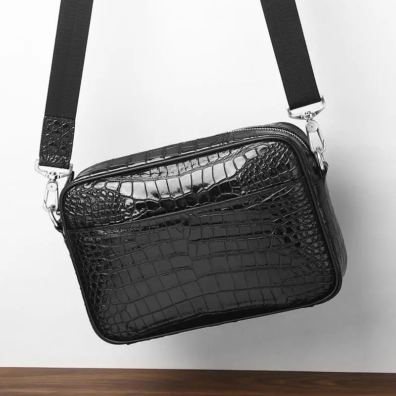 

Новая мужская сумка-мессенджер из натуральной кожи с узором под аллигатора, 2026 год, роскошная мужская сумка через плечо из натуральной коровьей кожи