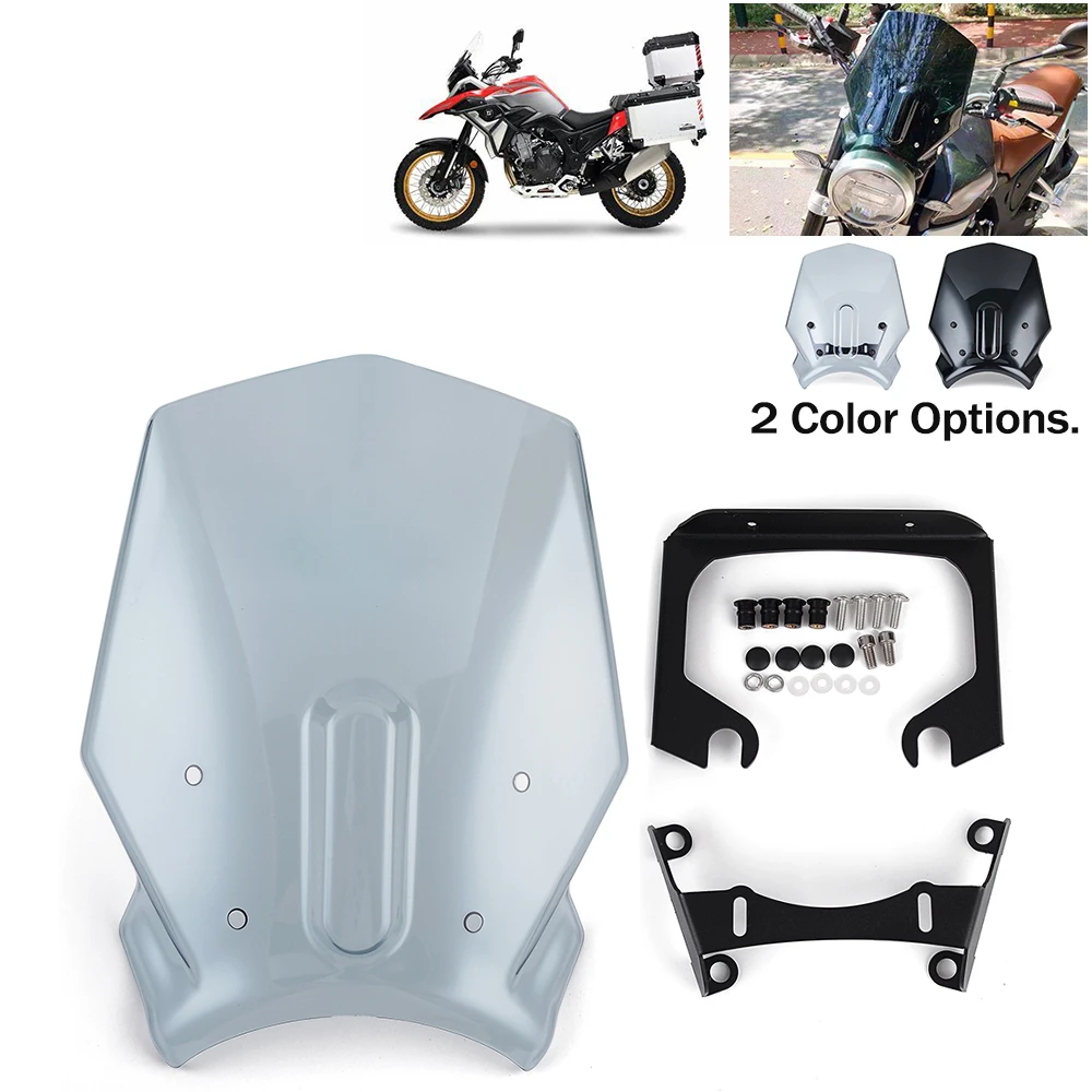 

For Colove 500F ZF500F ZF 500F Motorcycle Accessories Windscreen Windshield Wind Deflector Viser Shield Screen with Bracket