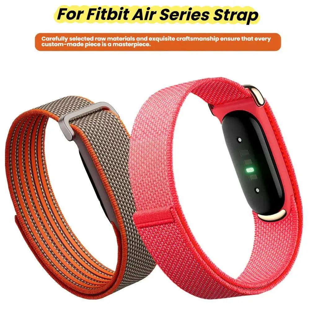 Woven Nylon Loop Watch Band For Google Fitbit Air Magic Hook Loop Breathable Adjustable Strap Replacement Soft Sport Accessories