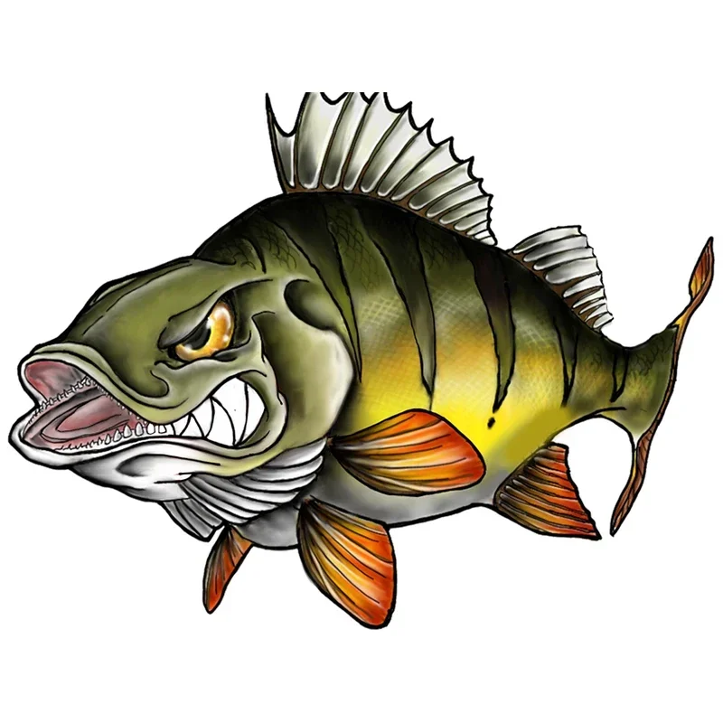 Car Sticker for Peacock Bass Fish Anime Motorcycle Decal Funny Vinyl Creativity Laptop Decals Decor Car Accessories