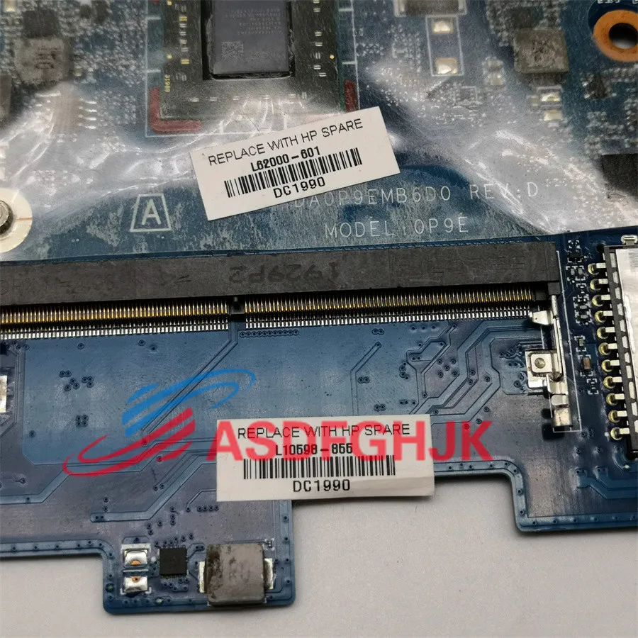 Original For HP Stream 14-DS 14-DS0160NR motherboard L62000-601 DA0P9EMB6D0 0P9E L10598-855 A4-9120E DDR4 Tested Free Shipping