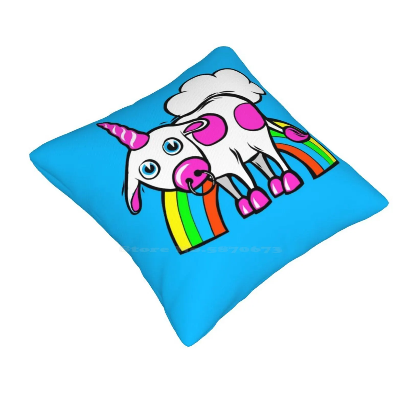 Unicow Funny Cute Decor Square Pillowcase Moo Cow Unicorn Kids Funny Silly