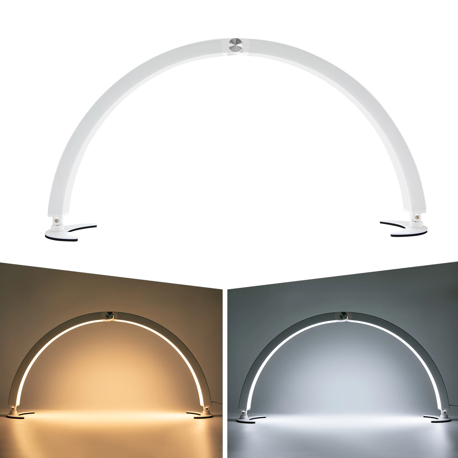 LED-halve maanlicht met helderheid aanpassen 3000K-6000K Halve maan bureaulamp voor nagelkunst