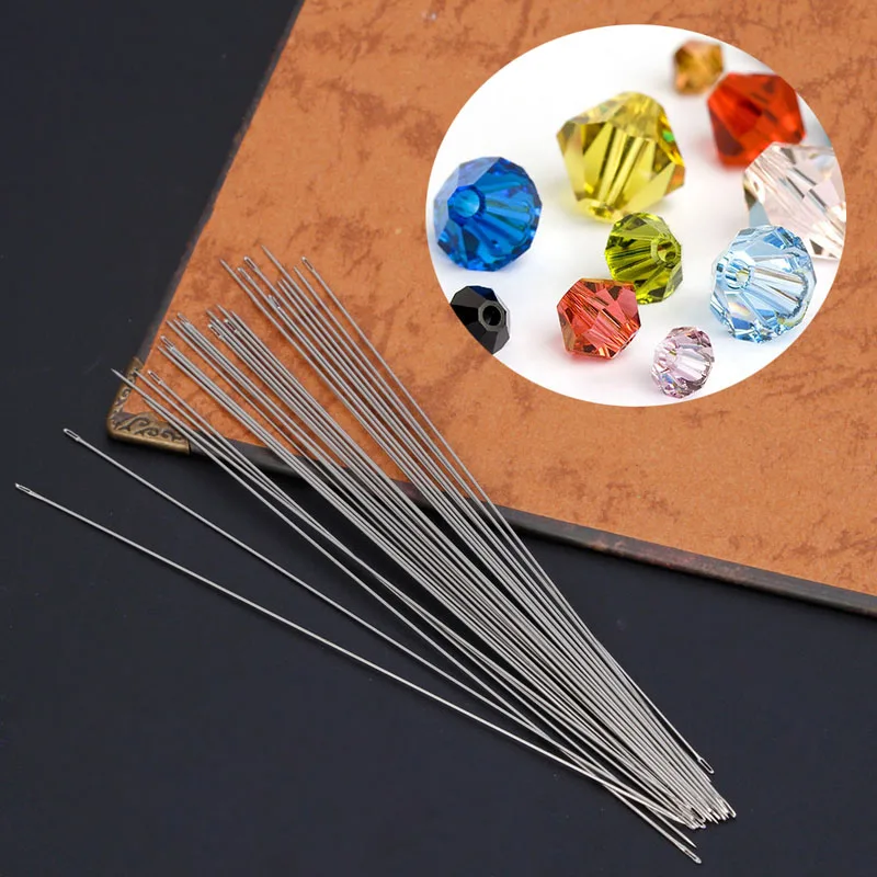 12cm Beading Needle Bead Needle Big Eye Beading Needles Set for Seed Beads Jewellery Making Embroidery Needles 25PCS