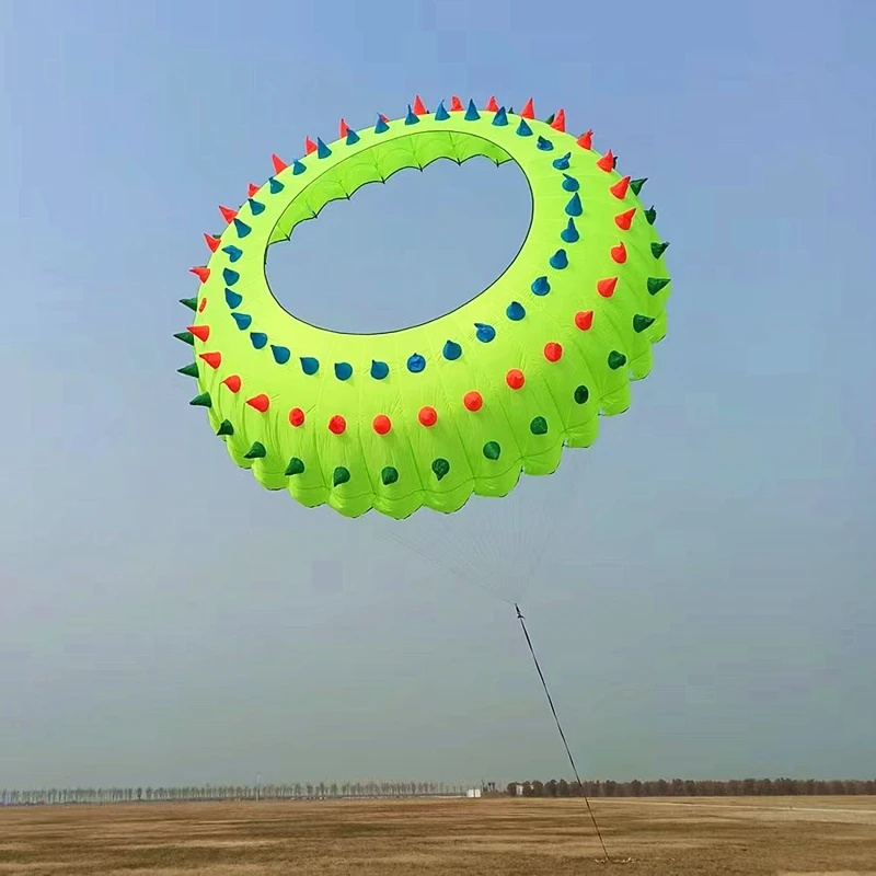 Free Shipping 500cm kite ring show kites pendant Flying kite air parachute wind sock kites Gel blaster dragon kite drill winder