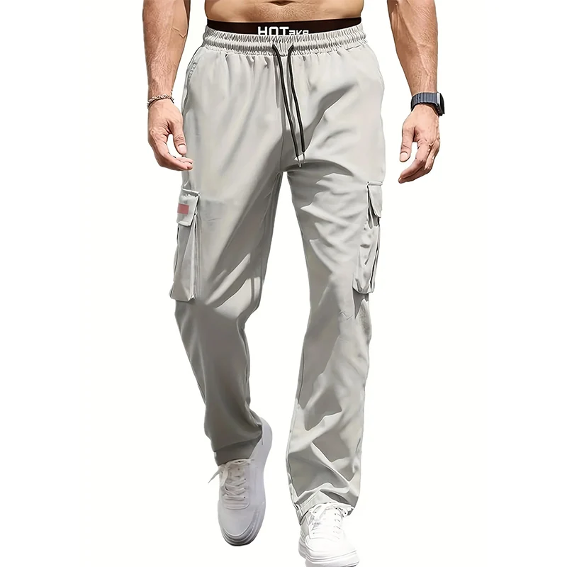 Pantalones cargo multibolsillo rectos de verano para trabajo ligero - imagen 3