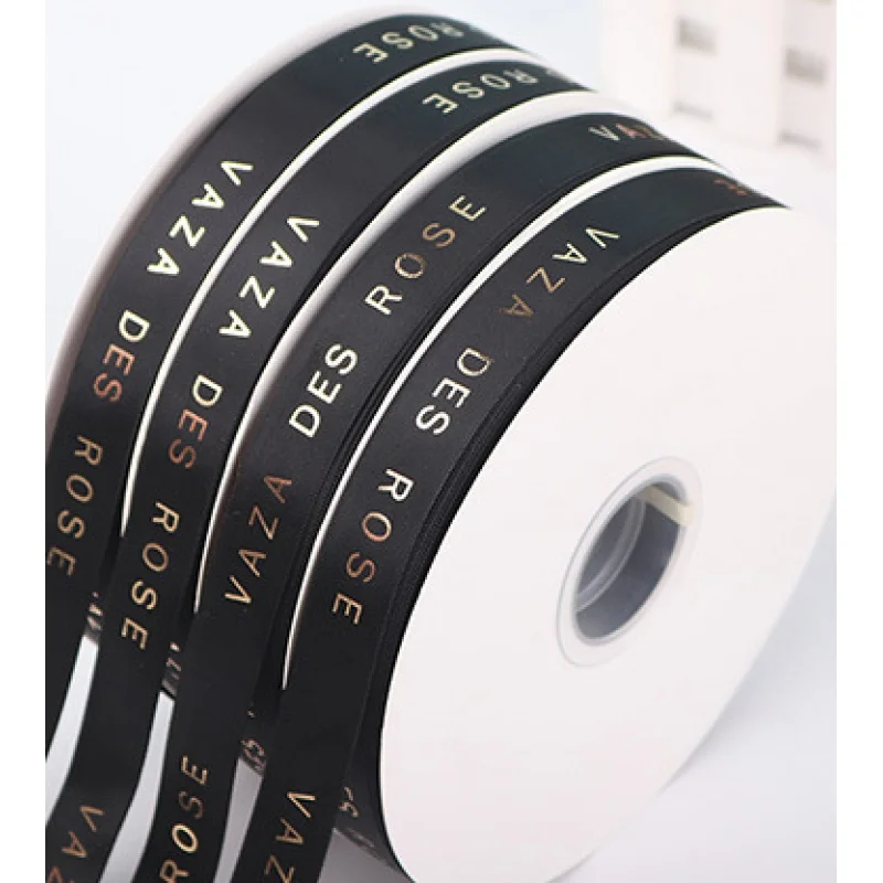 Lint Aangepaste % Polyester Satijn Lint Met Logo Op Vrolijk Lint