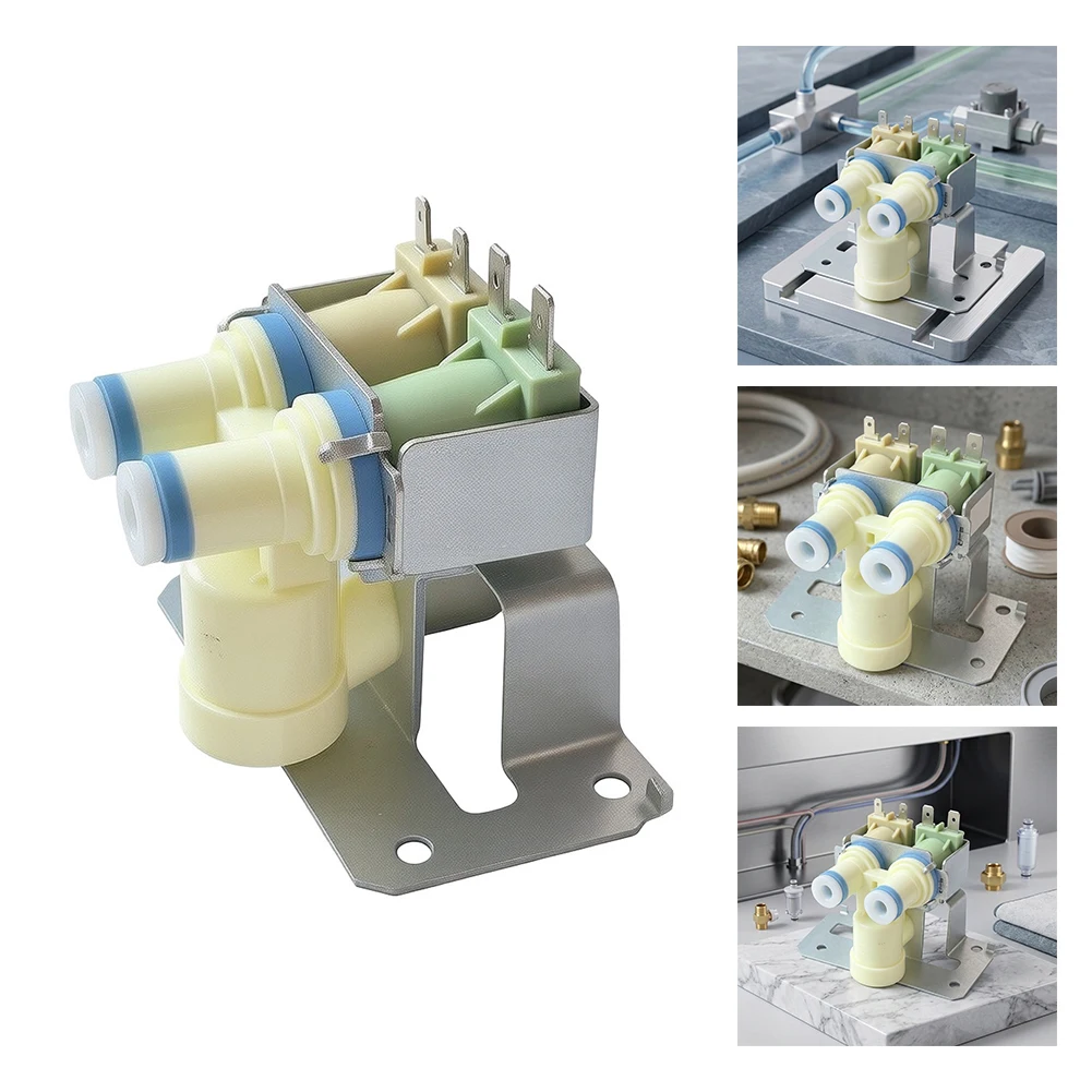 Dual Solenoid Water Inlet Valve WR57X10052 For GE For Hotpoint Refrigerators Ice Makers Replacement Part
