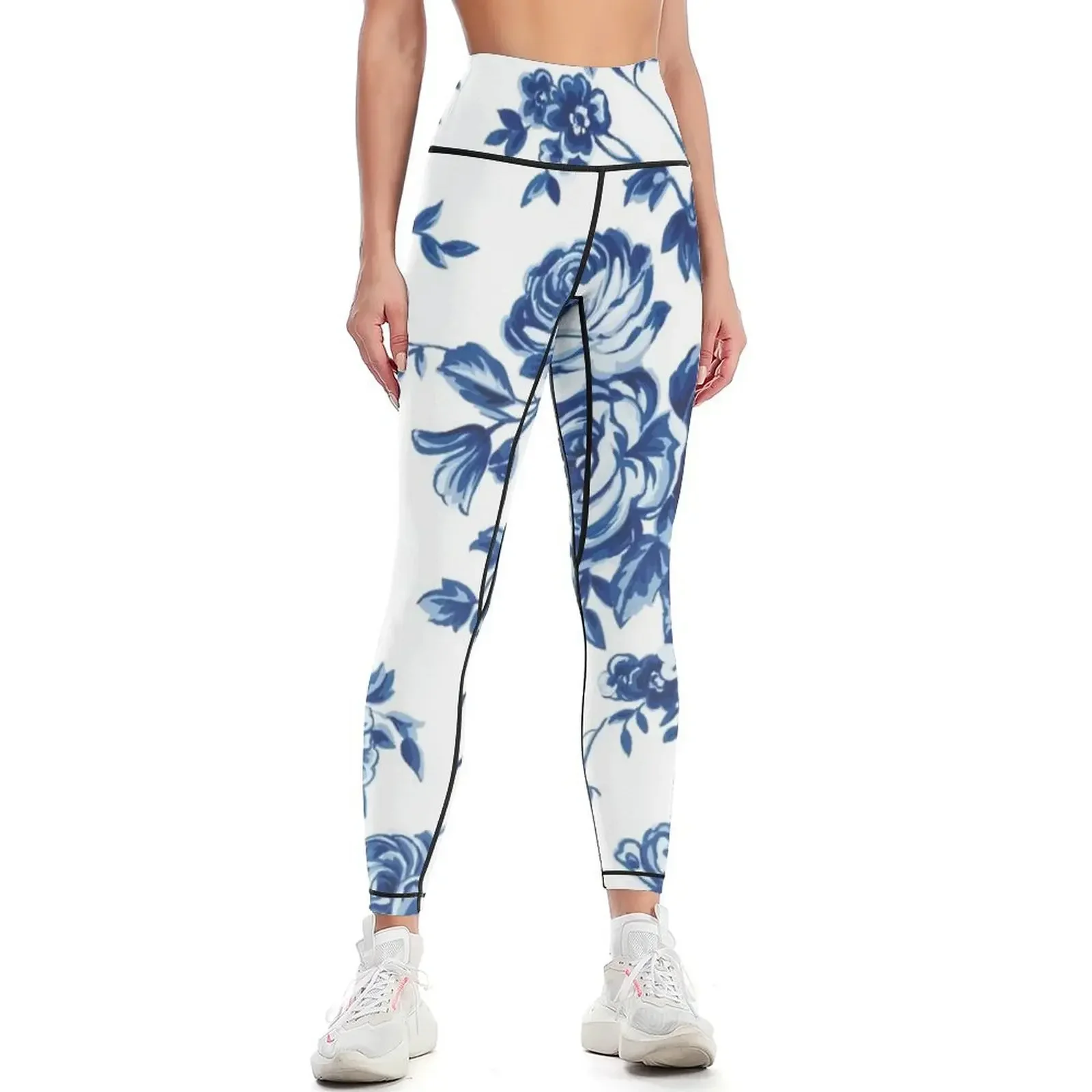 

French Rose Toile Leggings Sports pants for Legging sport Women's sports pants sport pants Womens Leggings