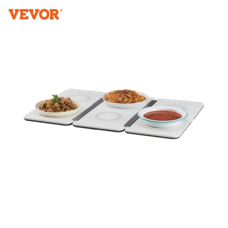 Vassoio riscaldante elettrico VEVOR vassoio riscaldante portatile laminato a freddo da 18.9 "x 10.2" con controllo della temperatura (35-100 ℃) Catering