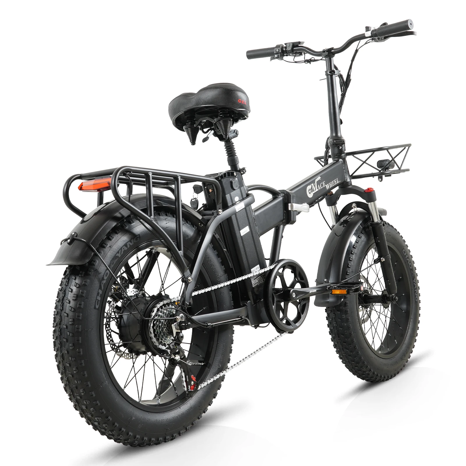 

Электровелосипед Cmacewheel GW20, пиковая мощность 950 Вт, складной, аккумулятор 48В 18Ач, 20-дюймовые широкие шины 4.0 дюйма, передняя корзина в комплекте