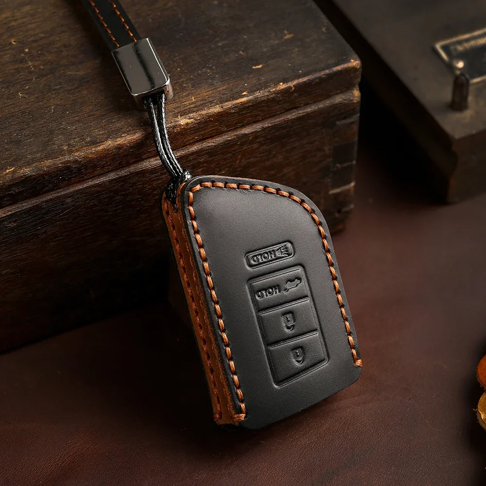 1 قطعة الجلود اليدوية سيارة مفتاح بعيد فوب غطاء المفاتيح ل Acura MDX RDX 2022 التغطية الكاملة امتصاص الصدمات مفتاح غطاء