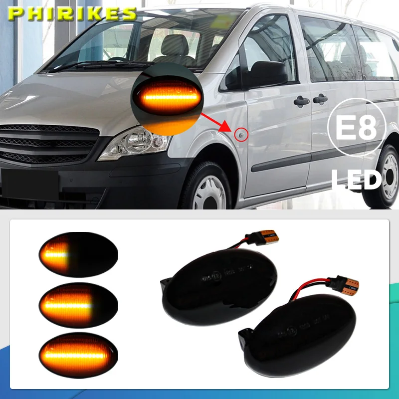 For Mercedes Benz Signal Light Side Door W450 W452  W168 W415 W639 W447 1998-2004 Repeater Signal Lamp