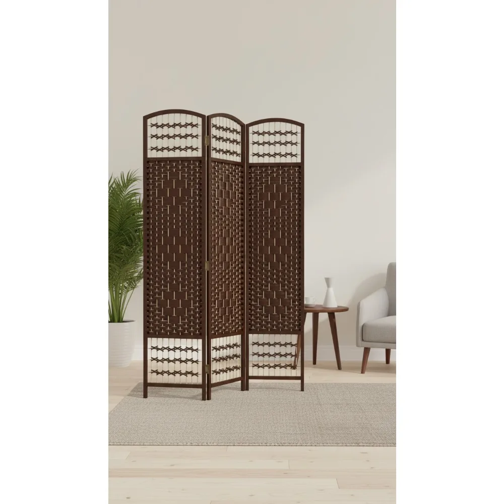 

3-панельная перегородка для комнаты, складной экран для конфиденциальности, настенная перегородка из волокна для домашнего офиса, спальни