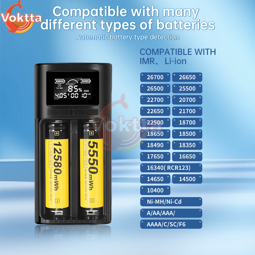 Imagem -04 - Lithium Battery Capacidade Tester com Display Lcd Carregador Digital Indicador de Capacidade Detector de Energia 18650 21700