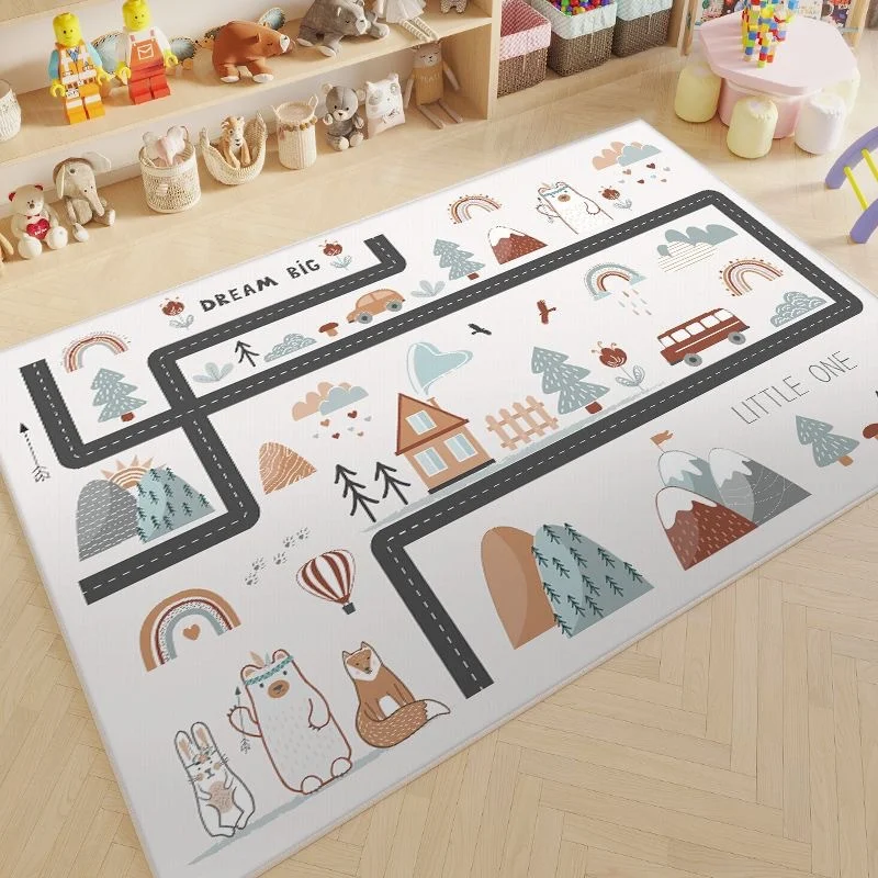 

Children's Room Carpet Parking Lot Pattern Climbing Mat Carpet Game Traffic Road Mat Early Childhood Education Kindergarten Mat