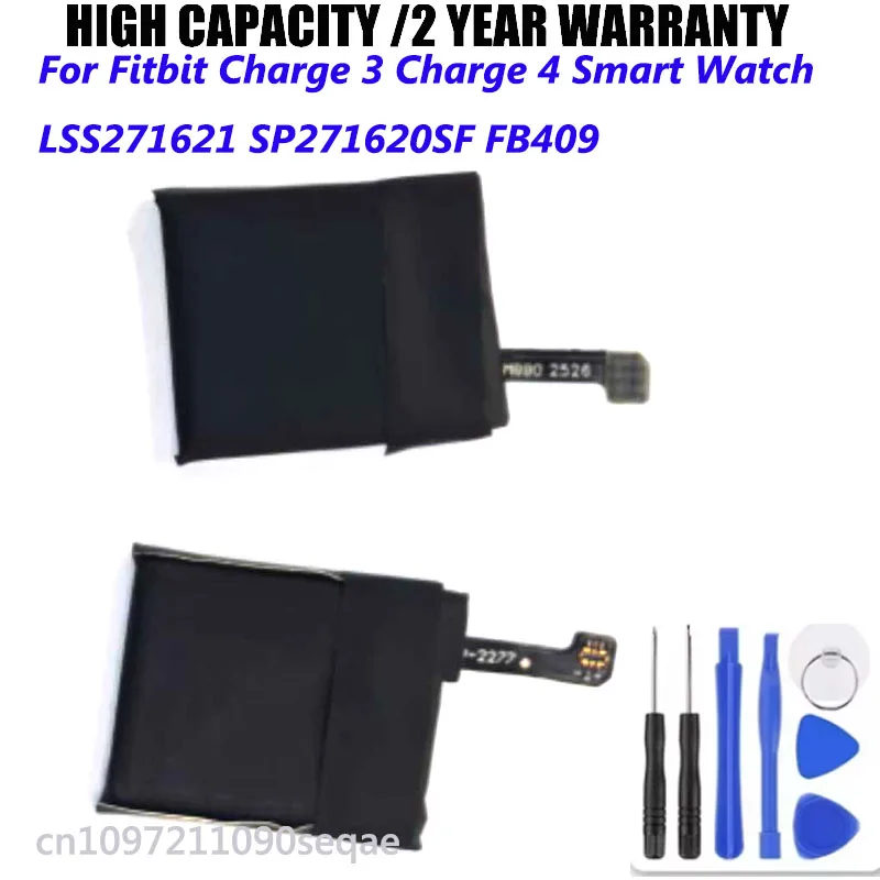 

Емкость аккумулятора 71 мАч для умных часов Fitbit Charge 3 Charge 4 LSS271621 SP271620SF FB409 Batteria + инструменты