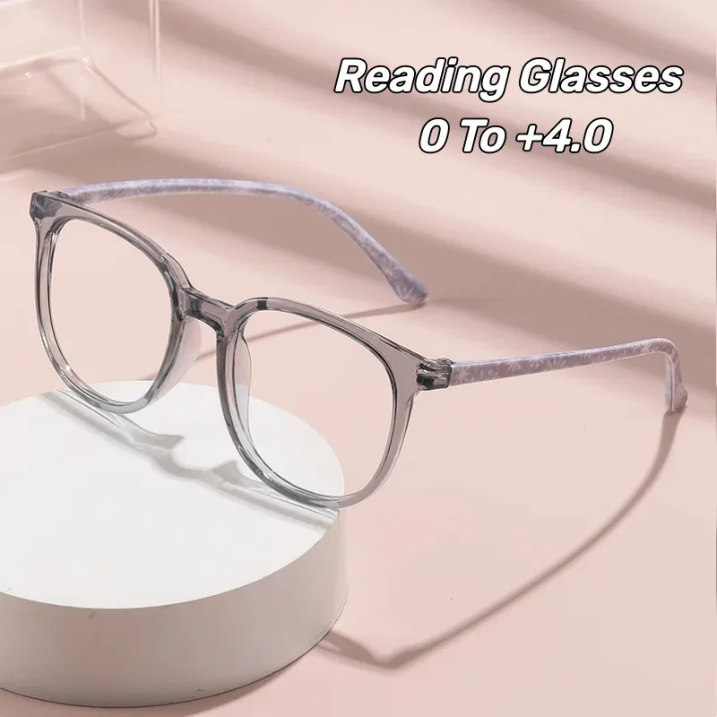 Mode Übergroßen Rahmen HD Anti-blau Licht Lesebrille Floral-Muster Komfortable Presbyopie Glasse Damen Stilvolle Brillen