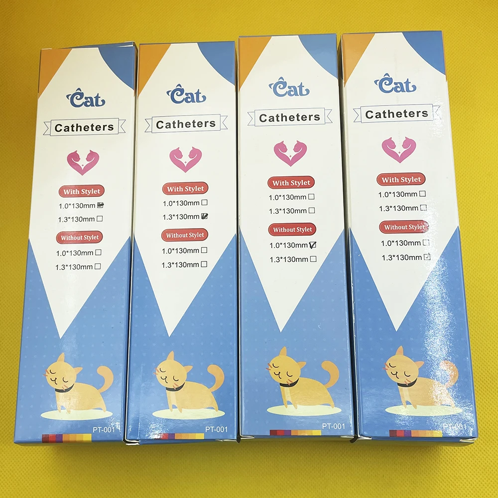 Feline Pet Cat Urinary Catheter Luer Lock Close End Relieve Urethral Obstruction FLUTD Treatment Retention Unblock Disposable